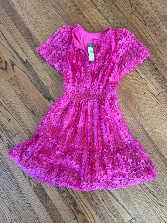 Anthropologie Dresses & Skirts - Anthropologie Bright Pink Floral Appliqué Girls' Dress